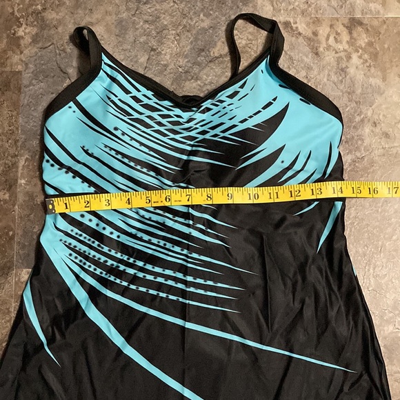 NWT - Ladies Bathing Suit (L) Black/Aqua Blue - Picture 4 of 10